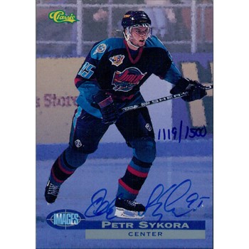 Petr Sykora Signed 1995 Classic Images Card /1500