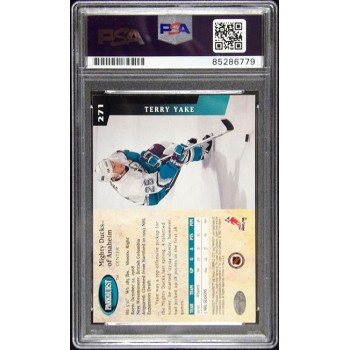 Terry Yake Anaheim Mighty Ducks Signed 1993-94 Parkhurst Card #271 PSA Authentic