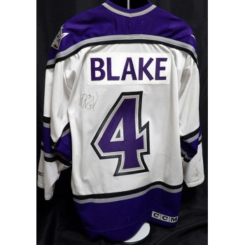 Rob Blake Los Angeles Kings Signed Replica Jersey JSA Authenticated Stained