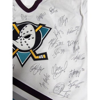 Anaheim Mighty Ducks 2002-03 Team Signed Replica Jersey JSA Authenticated