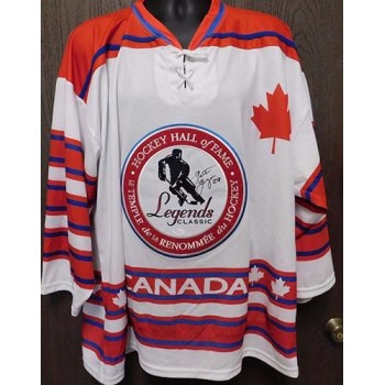 Gaston Gingras Signed Legends Classic Canada Jersey Size XL JSA Authenticated
