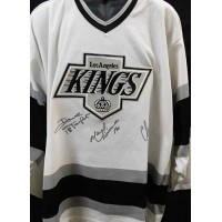 Los Angeles Kings Taylor, Dionne & Simmer Signed Replica Jersey JSA Authentic