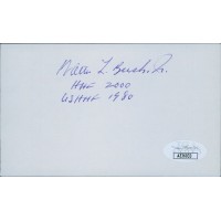 Walter Bush Jr. USA Hockey Signed 3x5 Index Card JSA Authenticated