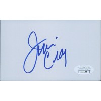 Jim Craig Olympic Hockey Player Signed 3x5 Index Card JSA Authenticated