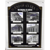 End Of An Era Original Six Arenas Signed Poster by 6 JSA Authentic Hull Bower