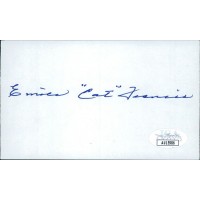 Emile Francis New York Rangers Signed 3x5 Index Card JSA Authenticated Emile Francis New York Rangers Signed 3x5 Index Card JSA Authenticated