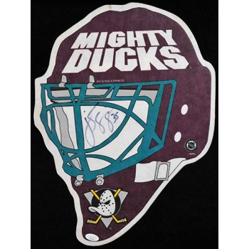 Jean-Sebastien Giguere Anaheim Mighty Ducks Signed Felt Mask JSA Authenticated