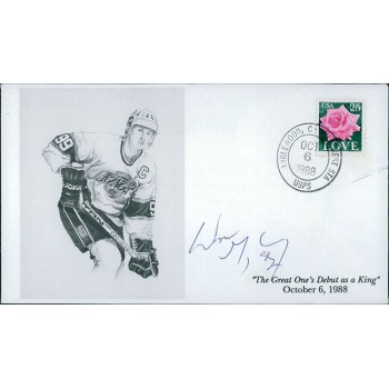 Wayne Gretzky Signed The Great One's Debut as a King Cachet JSA Authenticated Wayne Gretzky Signed The Great One's Debut as a King Cachet JSA Authenticated