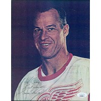 Gordie Howe Detroit Red Wings Signed 8x10 Page Photo JSA Authenticated