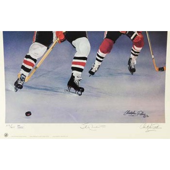 Stan Mikita Chicago Blackhawks Signed 18x24 Lithograph /410 JSA Authenticated