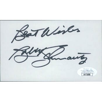 Bobby Schmautz Boston Bruins Signed 3x5 Index Card JSA Authenticated