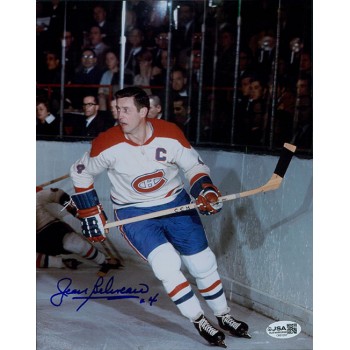 Jean Beliveau Montreal Canadiens Signed 8x10 Glossy Photo JSA Authenticated