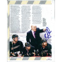 Bruce Boudreau Anaheim Ducks Signed 8.5x11 Photo Page JSA Authenticated