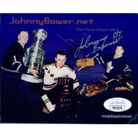 Johnny Bower Toronto Maple Leafs Signed 4x5 Promo Glossy Photo JSA Authenticated