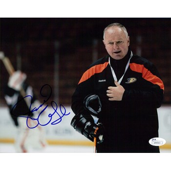 Randy Carlyle Anaheim Ducks Signed 8x10 Matte Photo JSA Authenticated