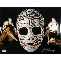 Gerry Cheevers Boston Bruins Signed 11x14 Glossy Photo JSA Authenticated
