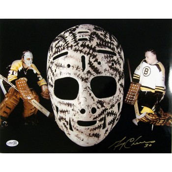 Gerry Cheevers Boston Bruins Signed 11x14 Glossy Photo JSA Authenticated