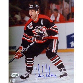 Chris Chelios Chicago Blackhawks Signed 8x10 Glossy Photo JSA Authenticated