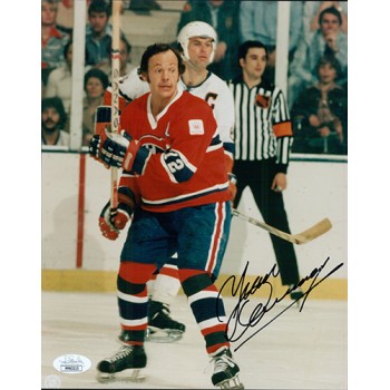 Yvan Cournoyer Montreal Canadiens Signed 8x10 Glossy Photo JSA Authenticated