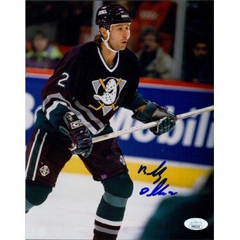 Bobby Dollas Anaheim Mighty Ducks Signed 8x10 Glossy Photo JSA Authenticated