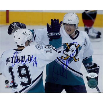 Anaheim Ducks Teemu Selanne & Andy McDonald Signed 8x10 Photo JSA Authenticated
