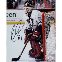 Guy Hebert Anaheim Mighty Ducks Signed 8x10 Glossy Photo JSA Authenticated