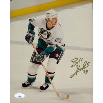 Bill Houlder Anaheim Mighty Ducks Signed 8x10 Glossy Photo JSA Authenticated