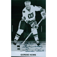 Gordie Howe Hartford Whalers Signed 3.5x6 Glossy Photo JSA Authenticated