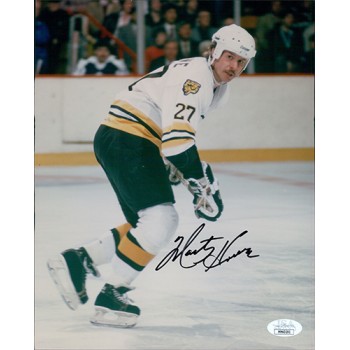 Marty Howe Boston Bruins Signed 8x10 Glossy Photo JSA Authenticated