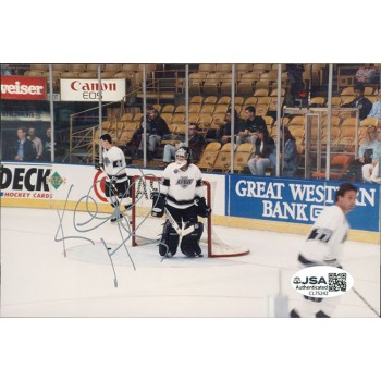 Kelly Hrudey Los Angeles Kings Signed 4x6 Glossy Photo JSA Authenticated