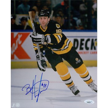 Brent Hughes Boston Bruins Signed 8x10 Glossy Photo JSA Authenticated