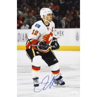 Jarome Iginla Calgary Flames Signed 12x18 Glossy Photo JSA Authenticated