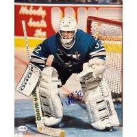 Arturs Irbe San Jose Sharks Signed 11x14 Glossy Photo JSA Authenticated Scuffing