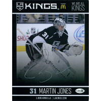 Martin Jones Los Angeles Kings Signed 8.5x11 Cardstock Promo Photo JSA Authentic