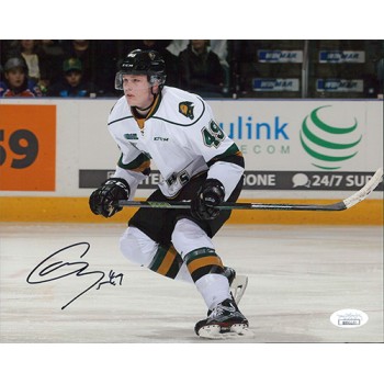 Max Jones London Knights Signed 8x10 Matte Photo JSA Authenticated