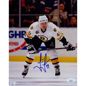 Joe Juneau Boston Bruins Signed 8x10 Glossy Photo JSA Authenticated
