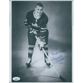 Dave Keon Toronto Maple Leafs Signed 8.5x11 Cardstock Photo JSA Authenticated