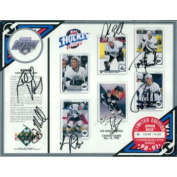 Los Angeles Kings 1990-91 Signed 8x10 Cardstock Photo JSA Authen Wayne Gretzky
