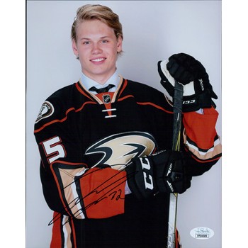 Jacob Larsson Anaheim Ducks Signed 8x10 Matte Photo JSA Authenticated