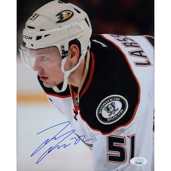 Jacob Larsson Anaheim Ducks Signed 8x10 Matte Photo JSA Authenticated