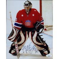 Ryan Miller Anaheim Ducks Team USA Signed 8x10 Matte Photo JSA Authenticated