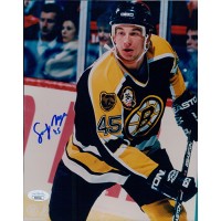 Sandy Moger Boston Bruins Signed 8x10 Glossy Photo JSA Authenticated