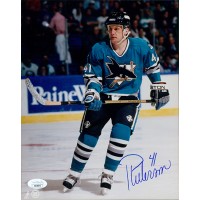 Tom Pederson San Jose Sharks Signed 8x10 Glossy Photo JSA Authenticated