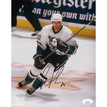 Steve Rucchin Anaheim Mighty Ducks Signed 8x10 Glossy Photo JSA Authenticated