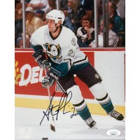 Steve Rucchin Anaheim Mighty Ducks Signed 8x10 Glossy Photo JSA Authenticated