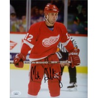 Mike Sillinger Detroit Red Wings Signed 8x10 Glossy Photo JSA Authenticated