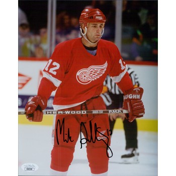 Mike Sillinger Detroit Red Wings Signed 8x10 Glossy Photo JSA Authenticated