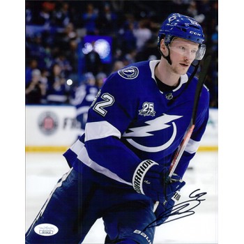 Andrej Sustr Tampa Bay Lightning Signed 8x10 Matte Photo JSA Authenticated