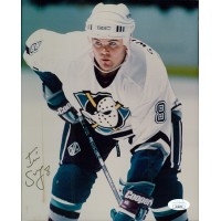 Tim Sweeney Anaheim Mighty Ducks Signed 8x10 Glossy Photo JSA Authenticated