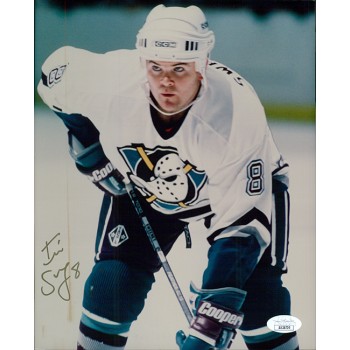 Tim Sweeney Anaheim Mighty Ducks Signed 8x10 Glossy Photo JSA Authenticated